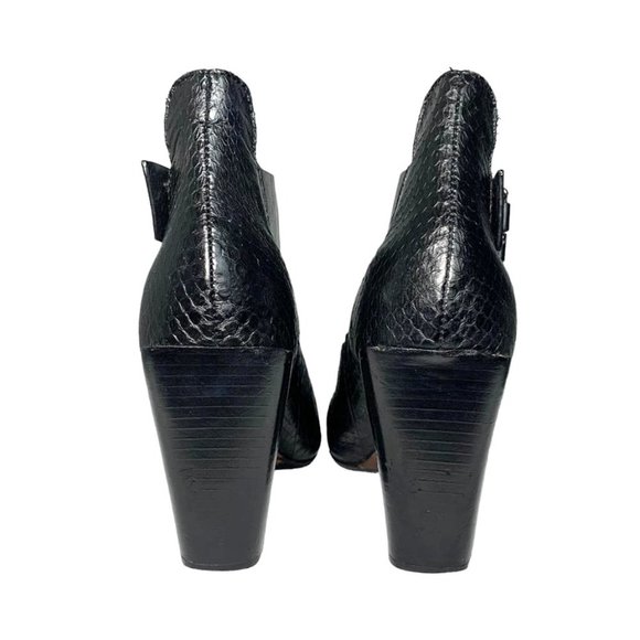 10 CROSBY DEREK LAM Vera Bootie in Black Matte Snake - Picture 7 of 10